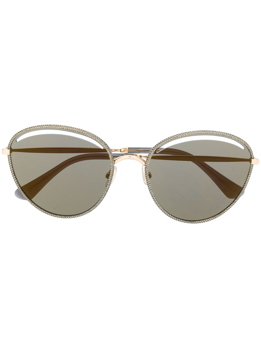 Jimmy Choo Eyewear 周仰杰 Malya猫眼框太阳眼镜 - 金色