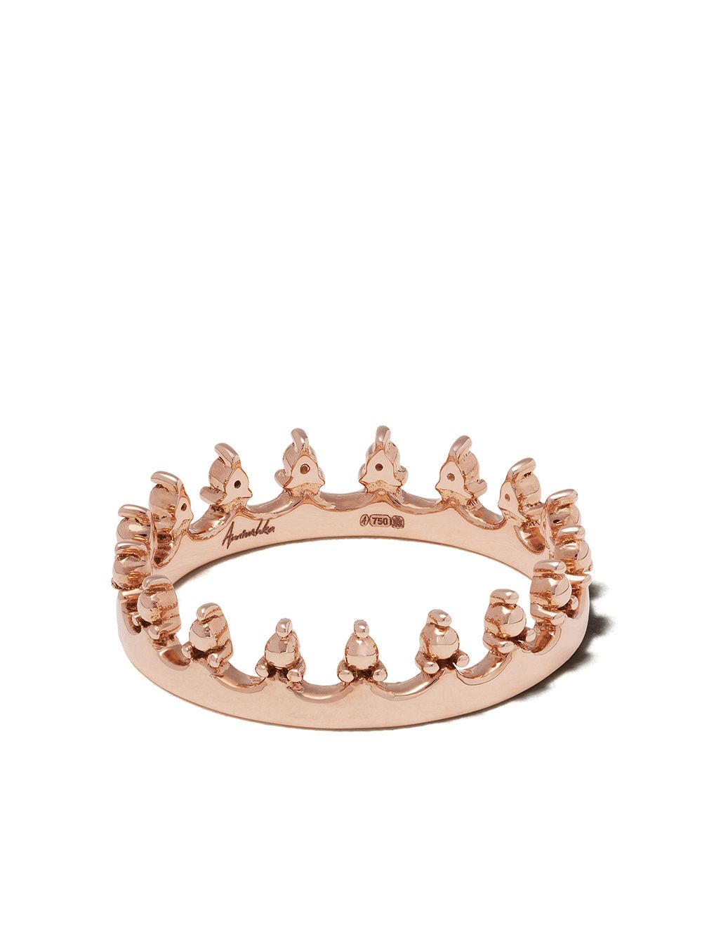 Annoushka Crown 18K玫瑰金戒指 - 粉色