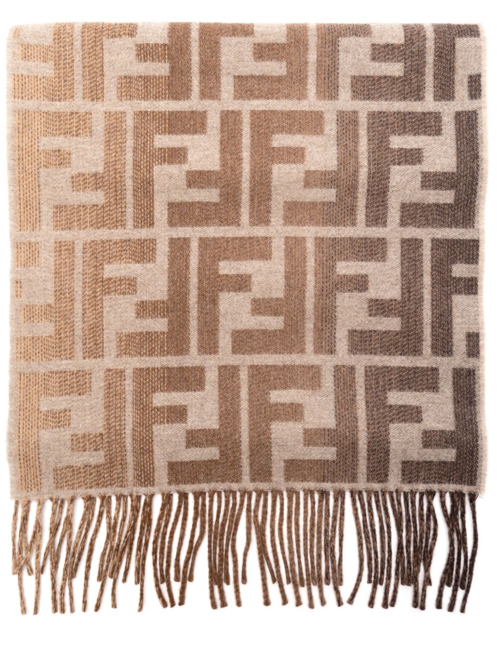 FENDI FF wool scarf - 中性色
