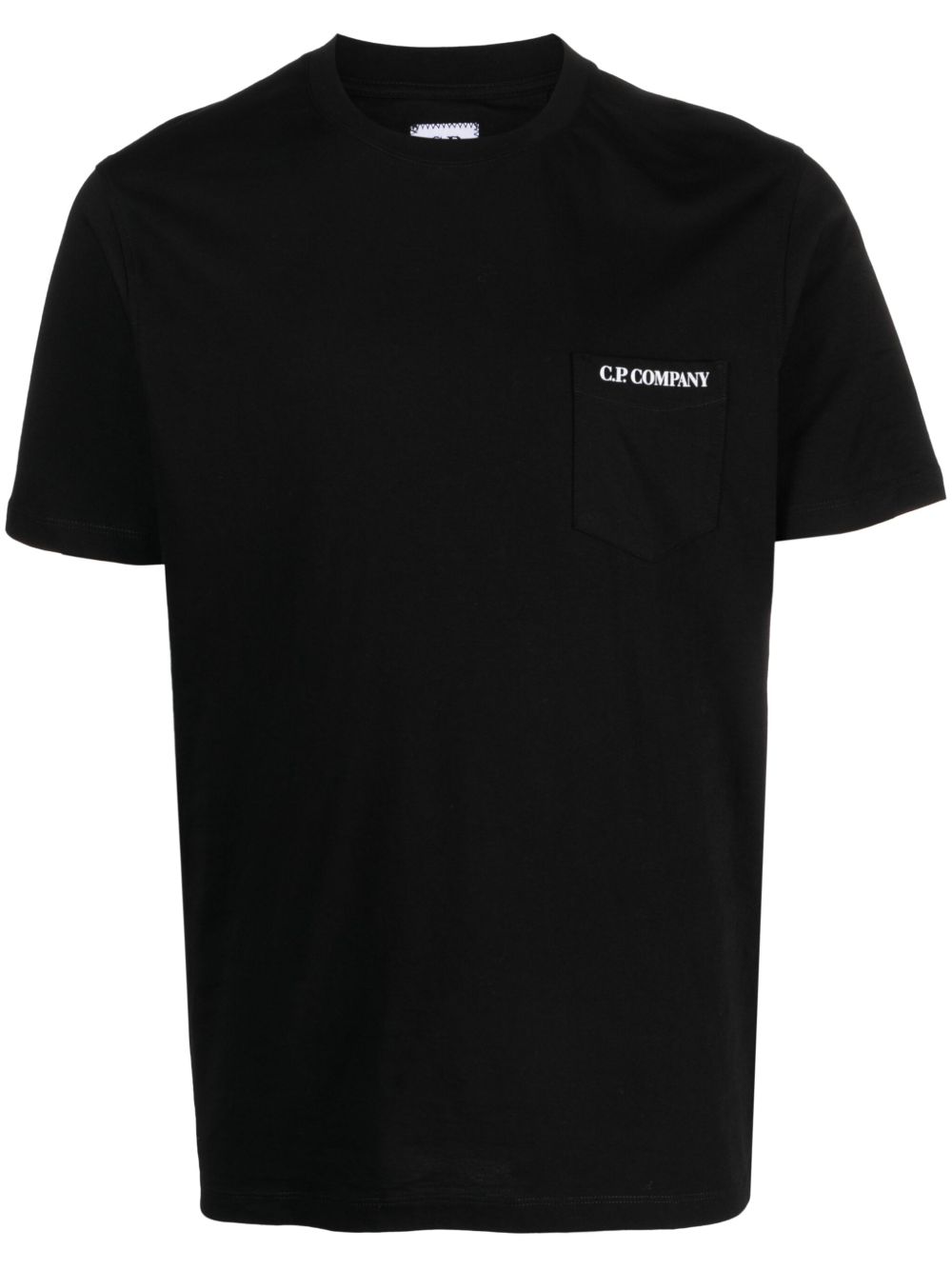 C.P. Company Pre-Owned logo印花贴袋棉T恤（典藏款） - 黑色