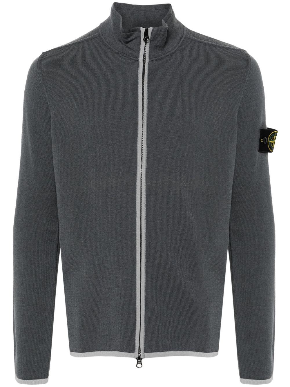 Stone Island 罗盘徽章拉链开衫 - 蓝色
