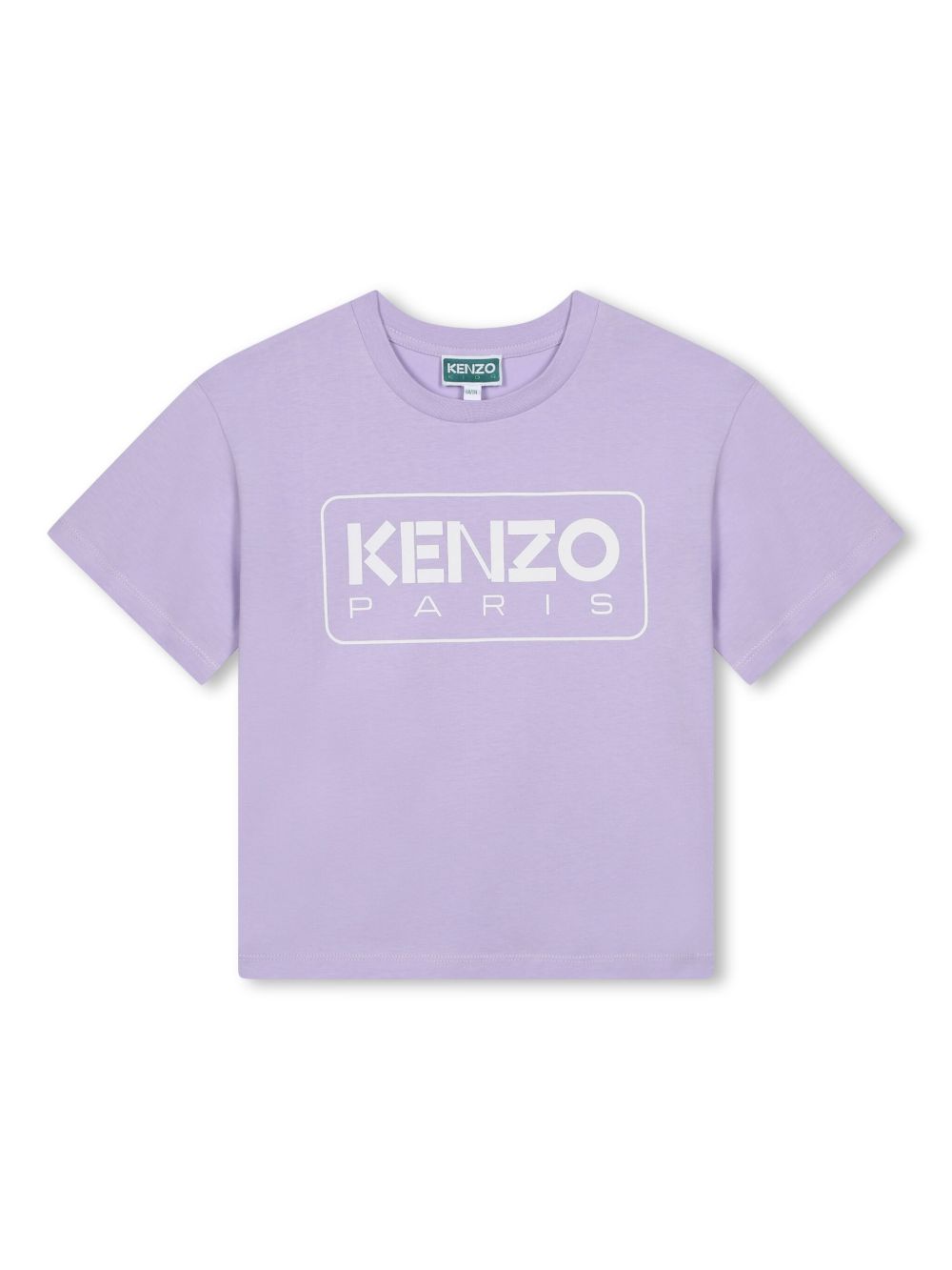 Kenzo Kids logo印花棉T恤 - 紫色