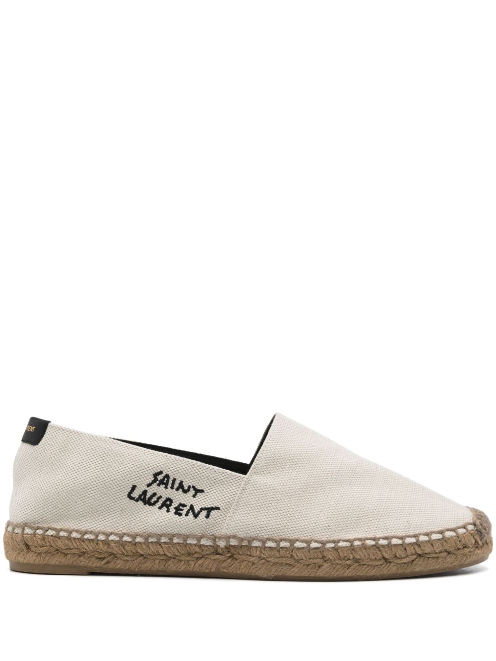 Saint Laurent Pre-Owned logo刺绣帆布草编鞋（典藏款） - 中性色
