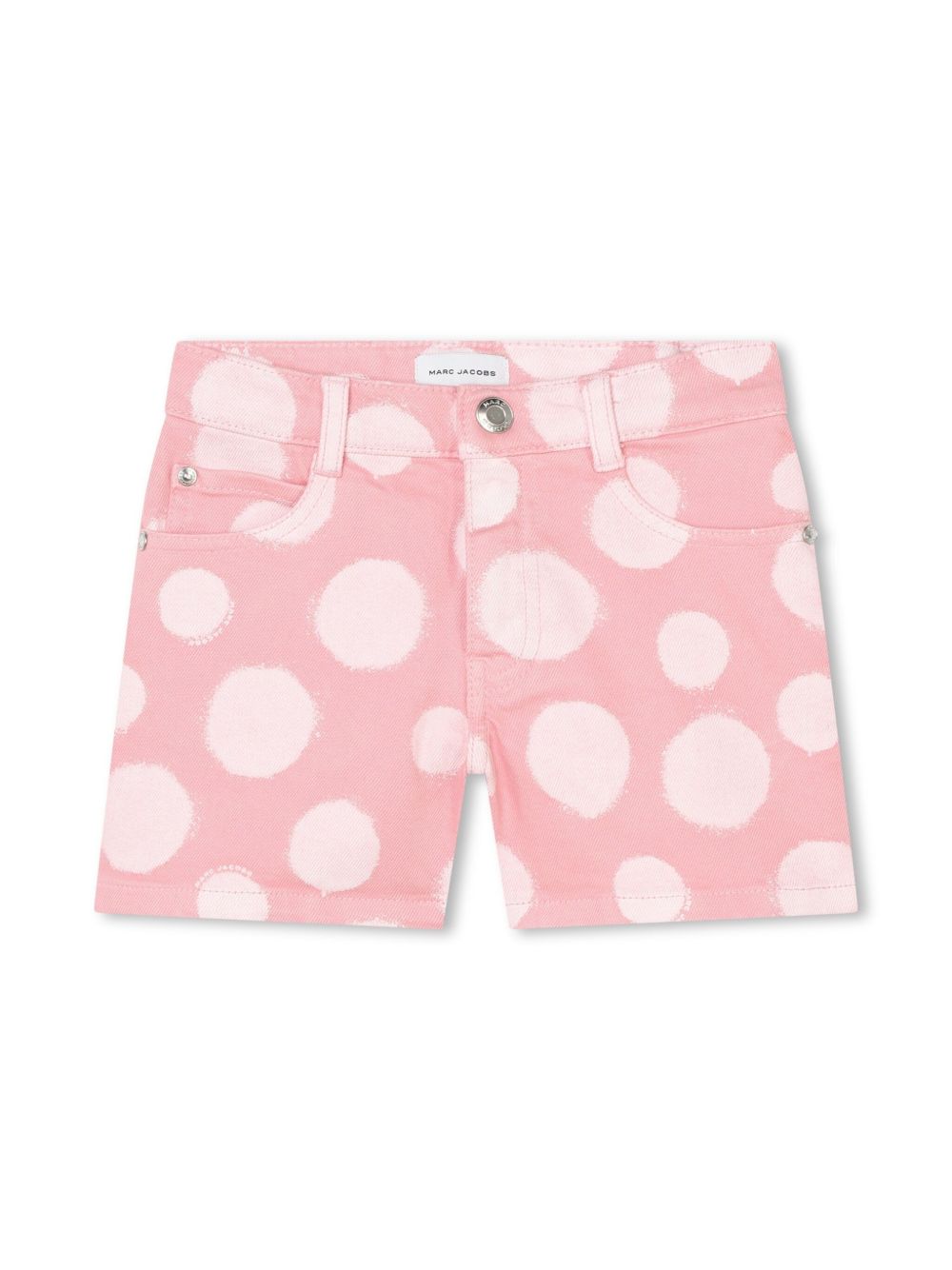 Marc Jacobs Kids 波点印花棉混纺短裤 - 粉色
