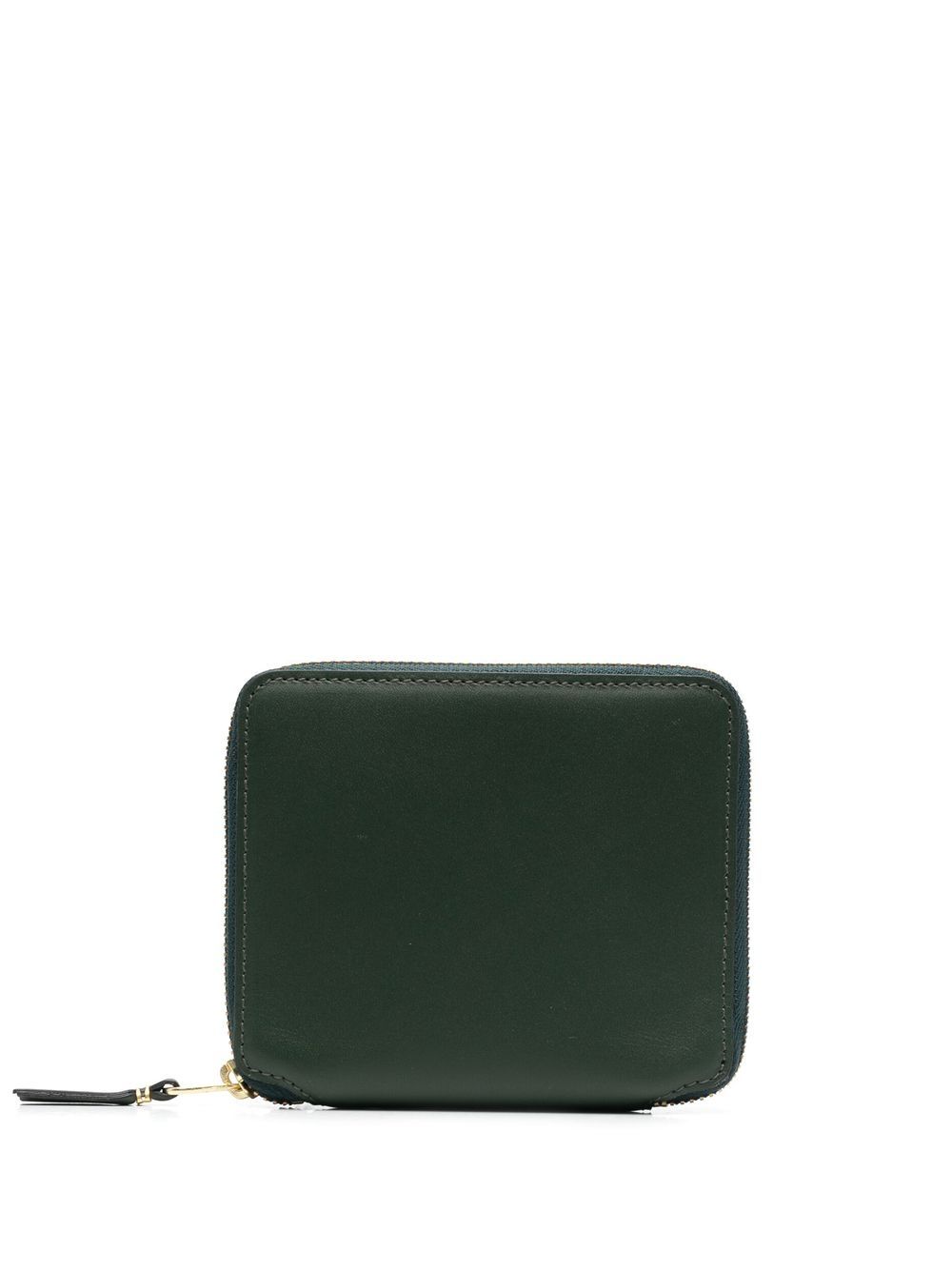 Comme Des Garçons Wallet 箔纸logo环绕式拉链钱包 - 绿色