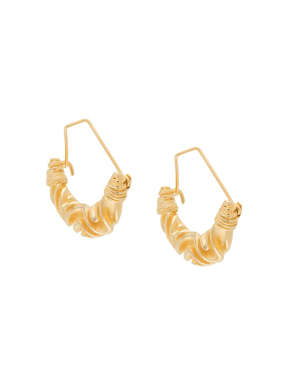 Aurelie Bidermann Ella 圈形耳环 - 金色