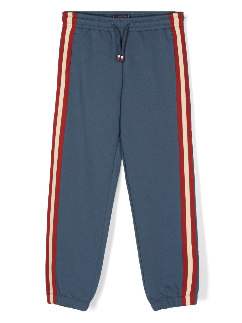 Tommy Hilfiger Junior 对比条纹运动裤 - 蓝色