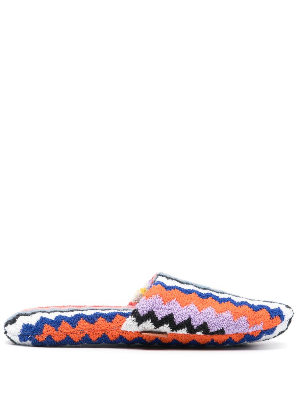 Missoni Home Z字形图案拖鞋 - 蓝色