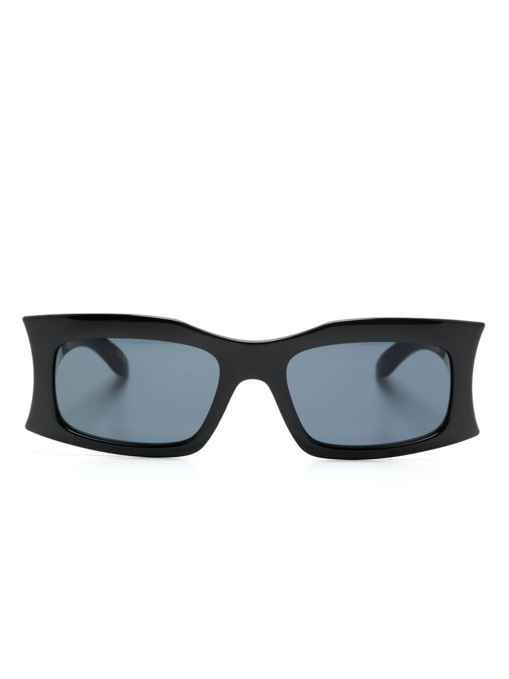 Balenciaga Eyewear Hourglass 长方形框太阳眼镜 - 黑色