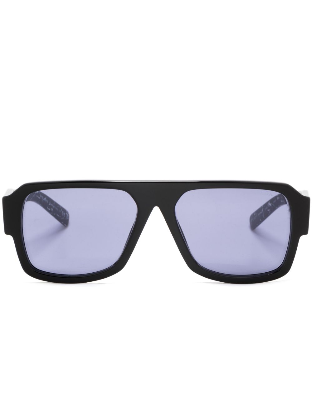 Prada Eyewear 飞行员太阳眼镜 - 黑色