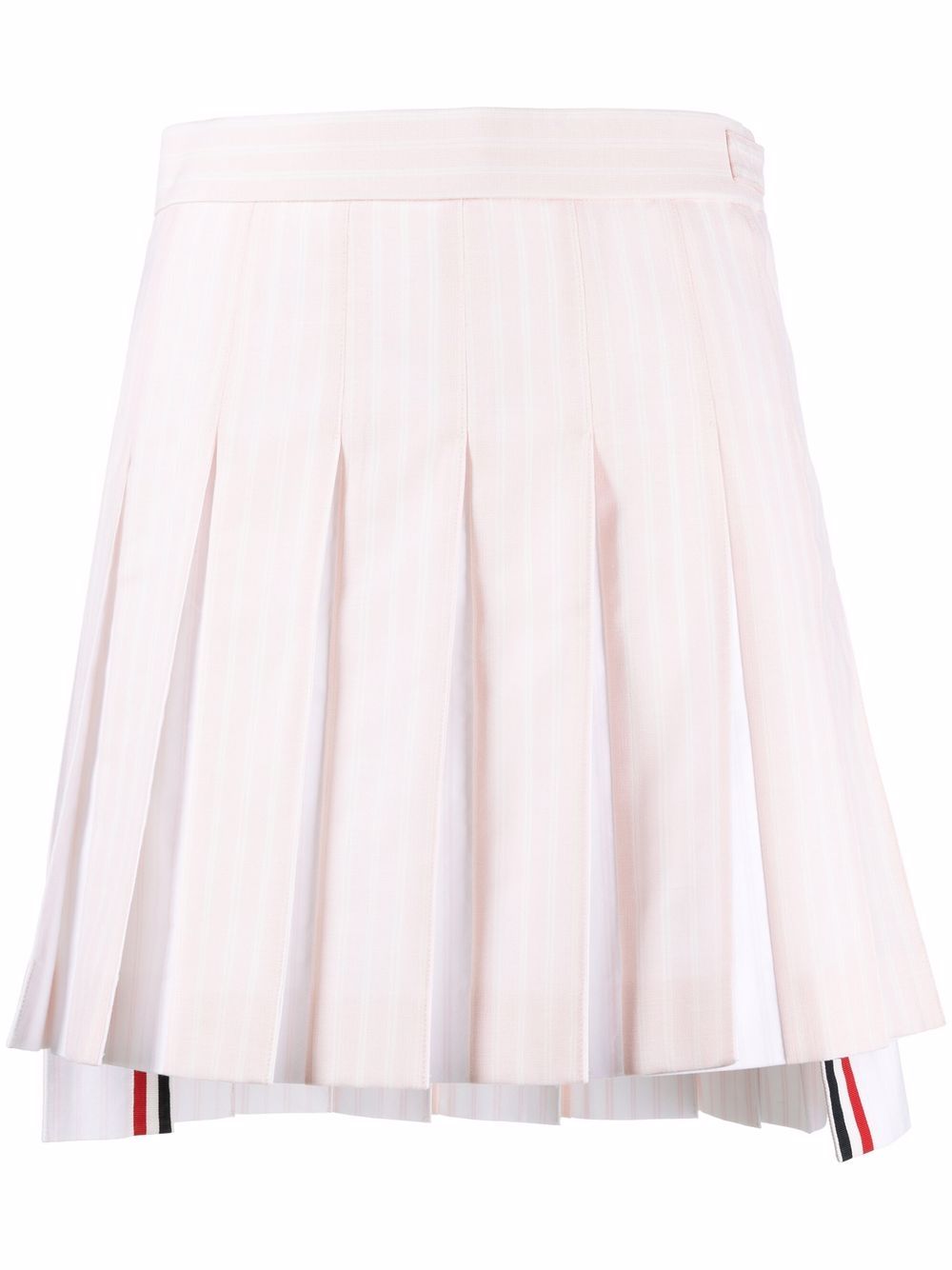Thom Browne 条纹百褶半身裙 - 粉色