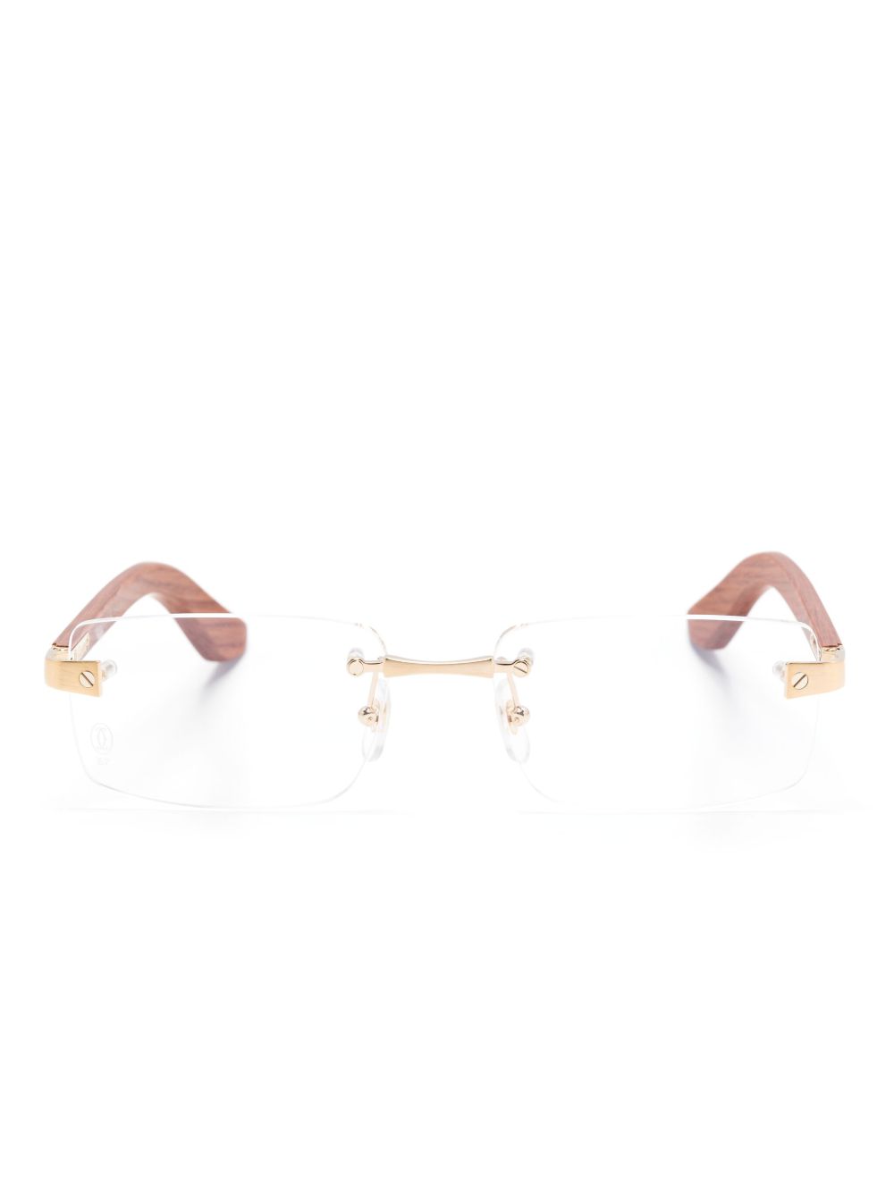 Cartier Eyewear Santos De Cartier 眼镜 - 褐色