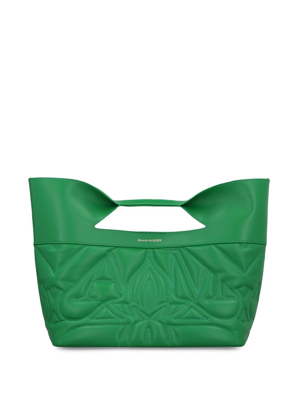 Alexander McQueen The Bow 皮质小号托特包 - 绿色