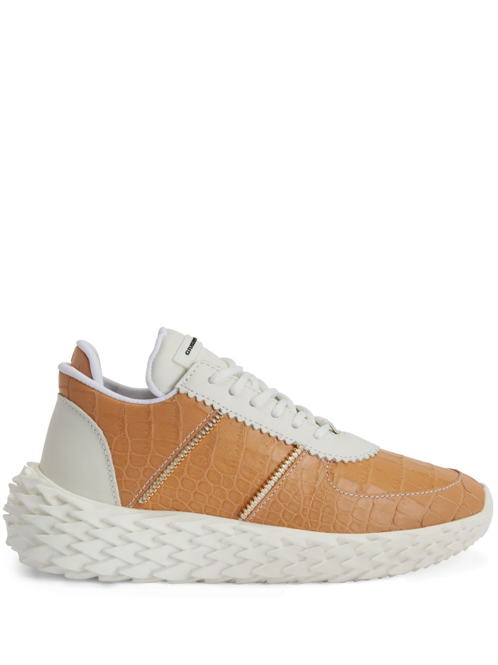 Giuseppe Zanotti Urchin crocodile-print sneakers - 褐色