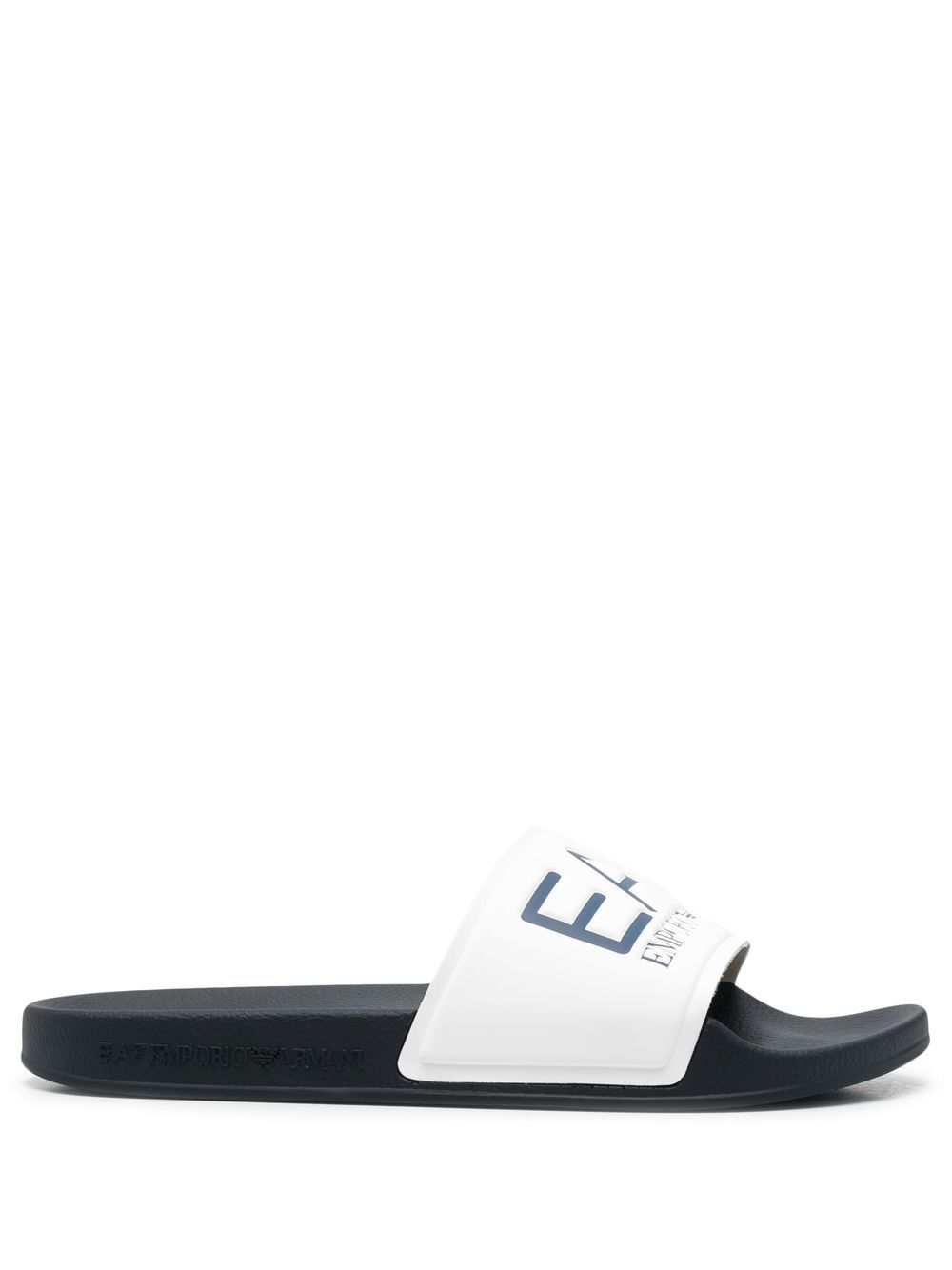 Ea7 Emporio Armani logo印花防水拖鞋 - 白色