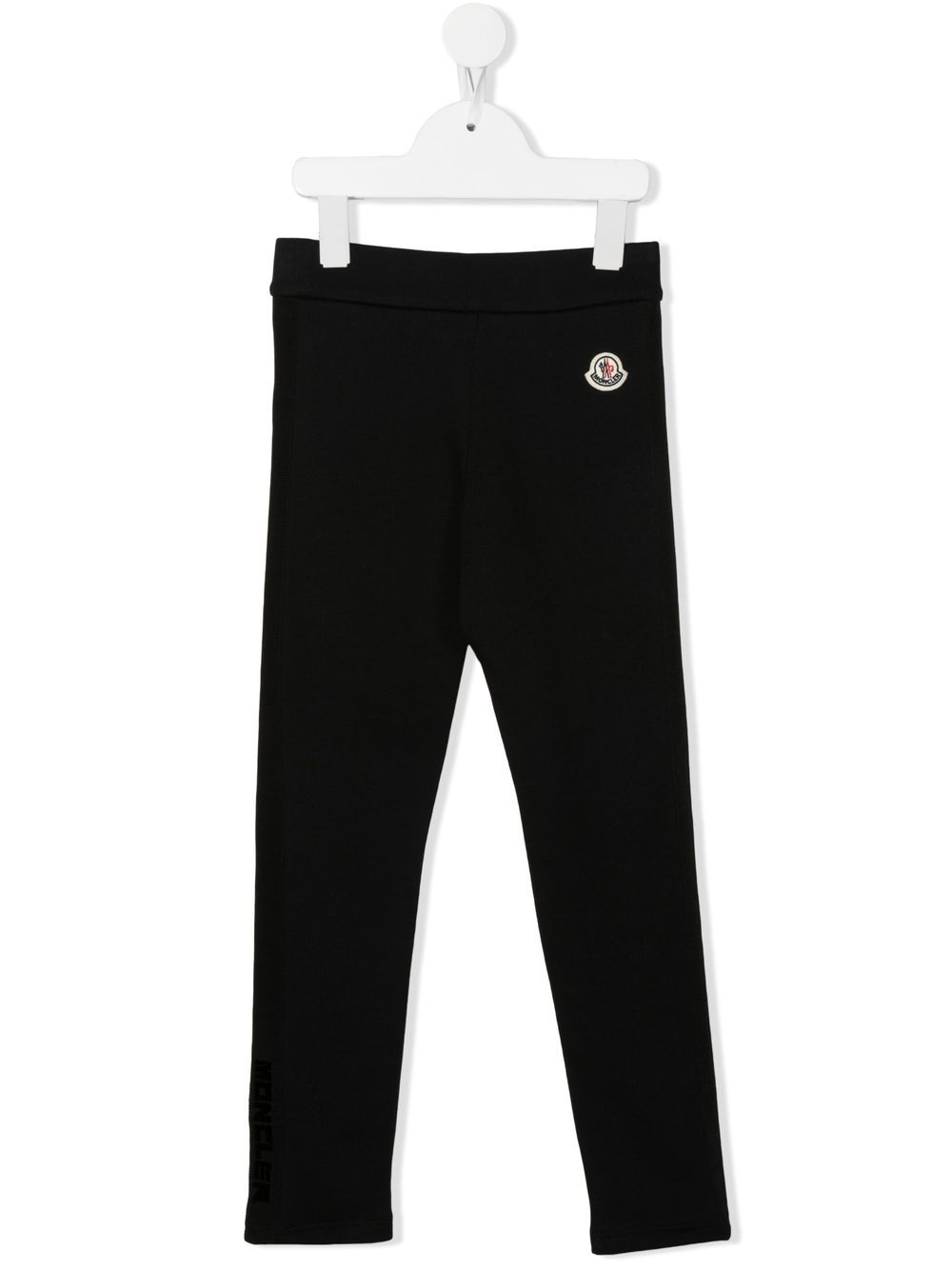 Moncler Enfant 盟可睐 Enfant 标贴平纹针织长裤 - 黑色