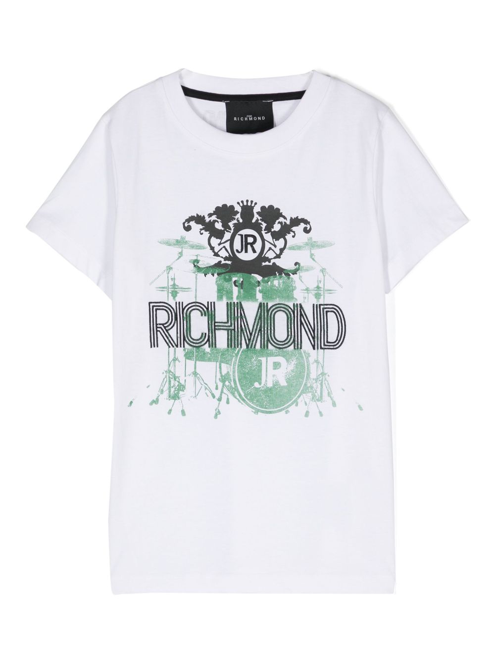 John Richmond Junior logo印花棉T恤 - 白色