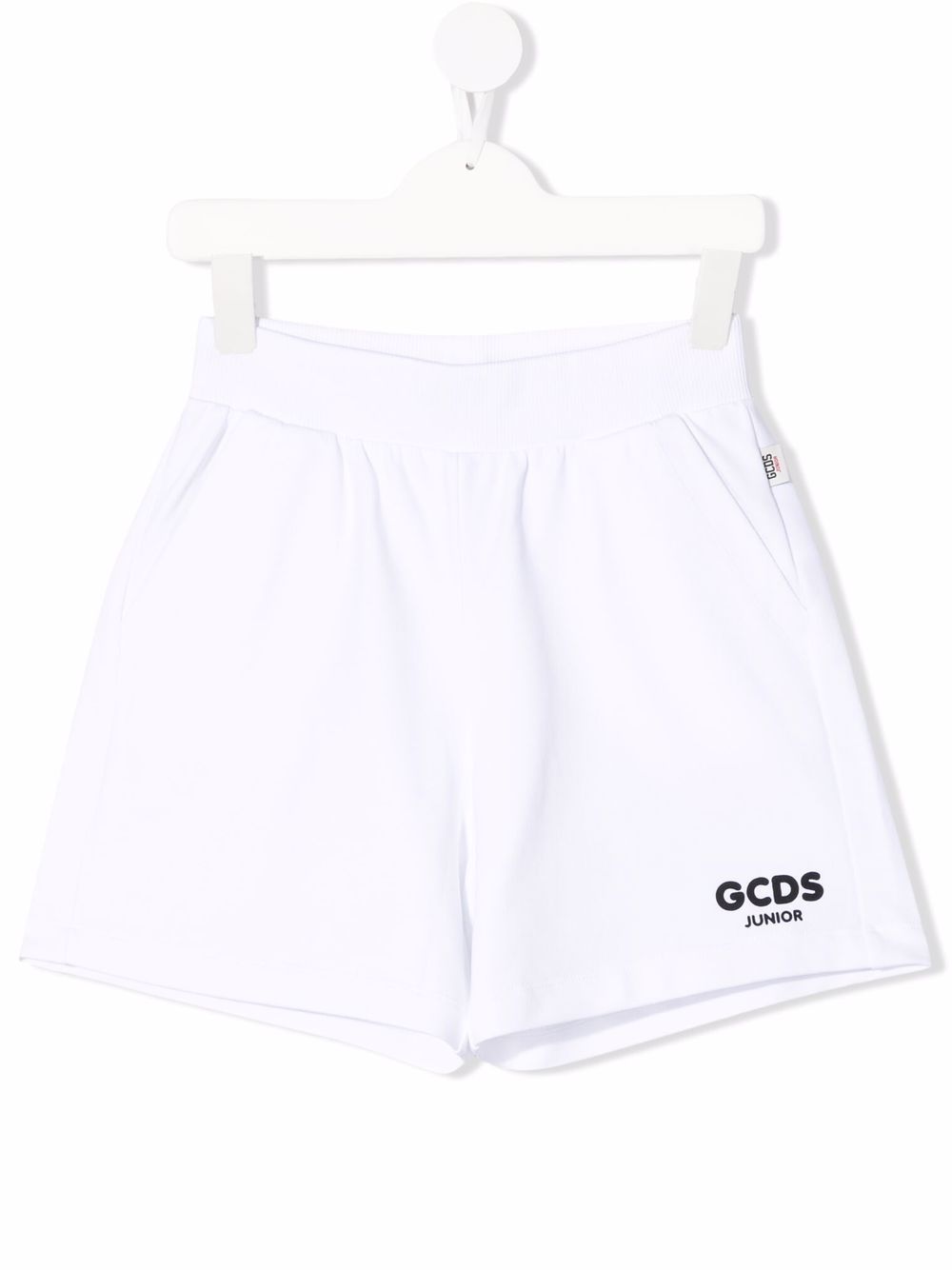 Gcds Kids logo印花运动短裤 - 白色