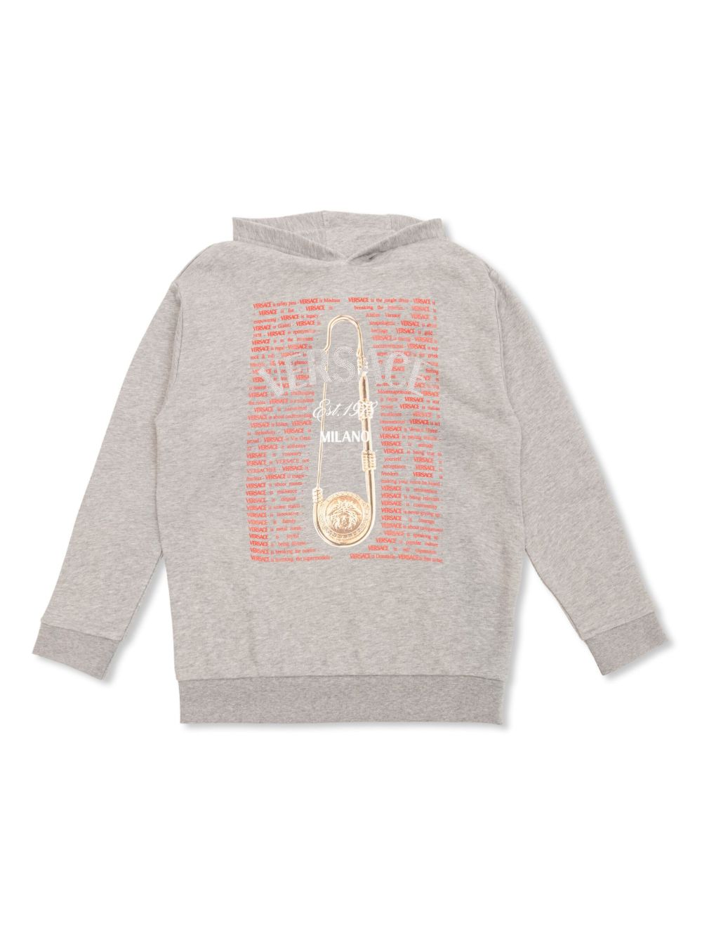 Versace Kids 图案印花卫衣 - 灰色