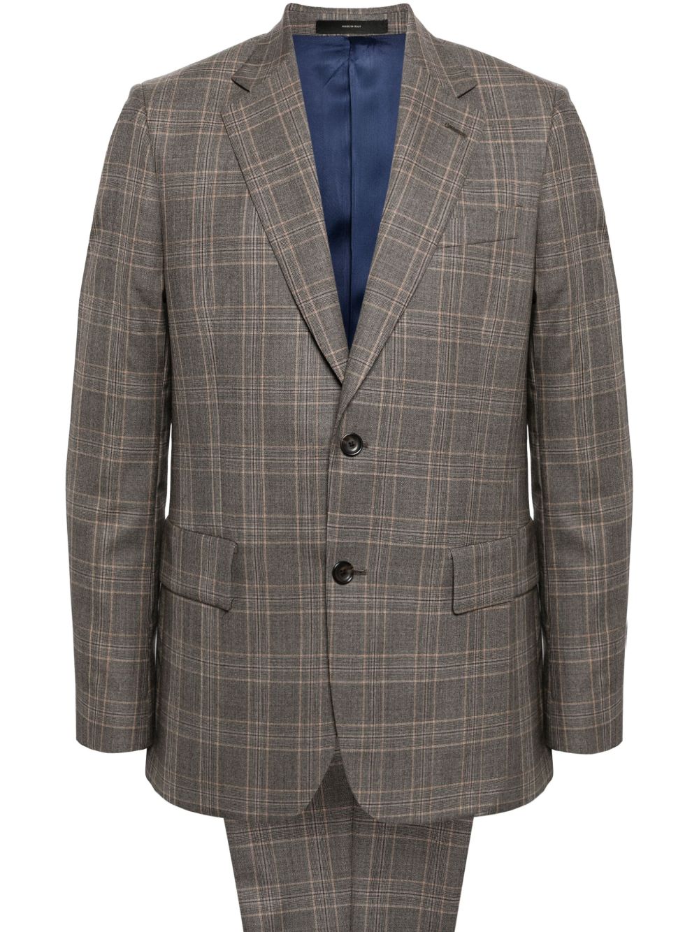 Paul Smith Brierley 格纹羊毛西装套装 - 褐色
