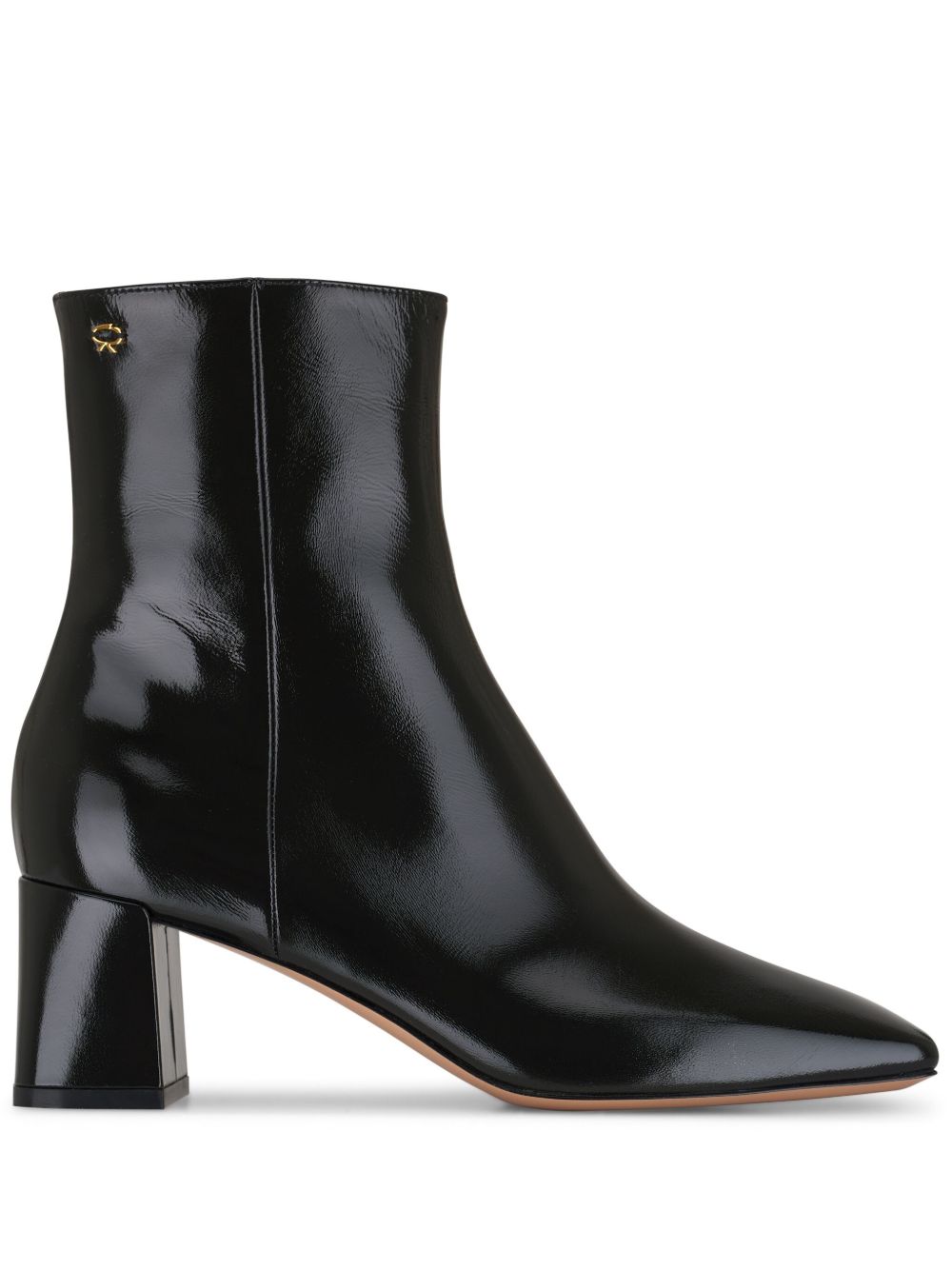 Gianvito Rossi 皮质中跟及踝靴 - 黑色