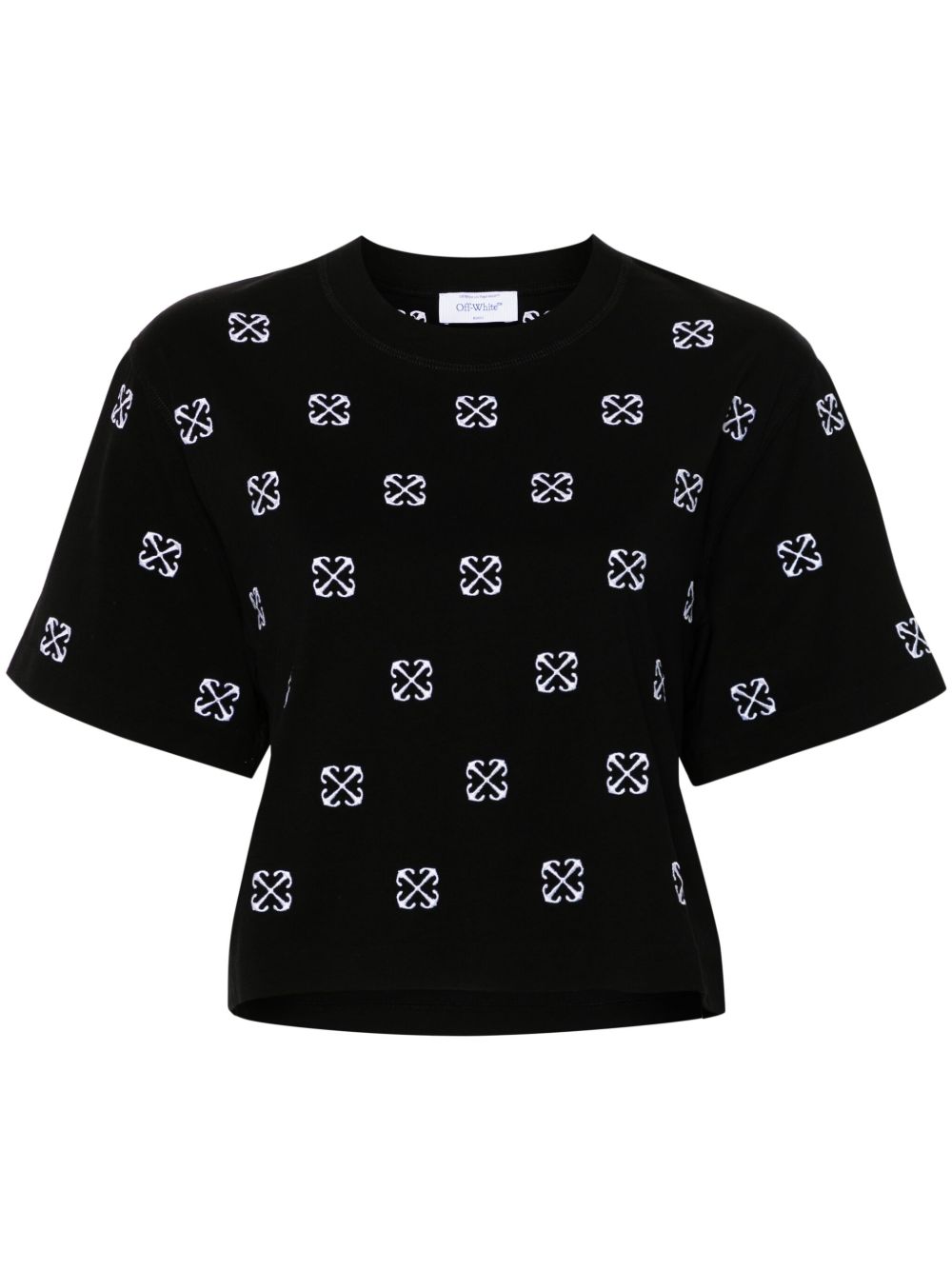 Off-White 箭头刺绣T恤 - 黑色