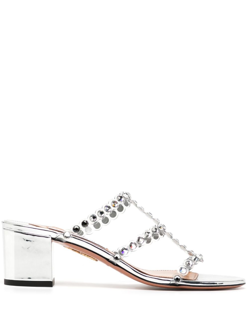 Aquazzura Tequila Plexi 穆勒鞋 - 银色