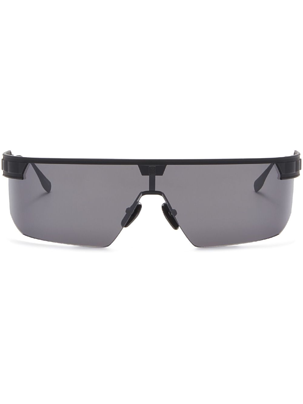 Balmain Eyewear Major 飞行员镜框太阳眼镜 - 黑色