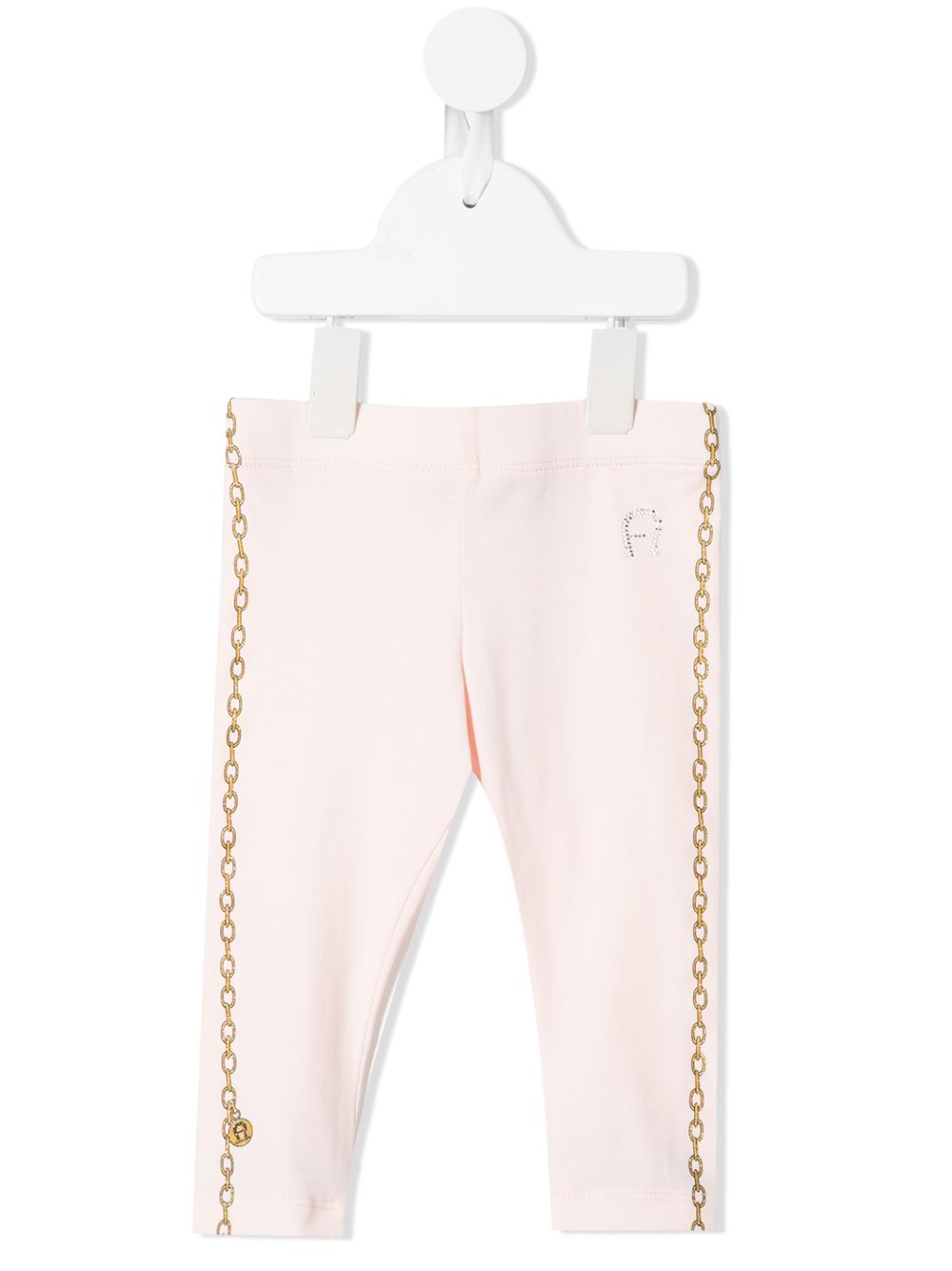 Aigner Kids 搭链印花打底裤 - 粉色