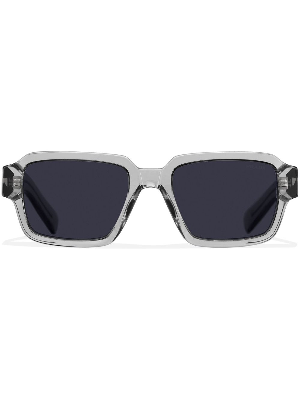 Prada Eyewear logo细节长方形框太阳眼镜 - 灰色