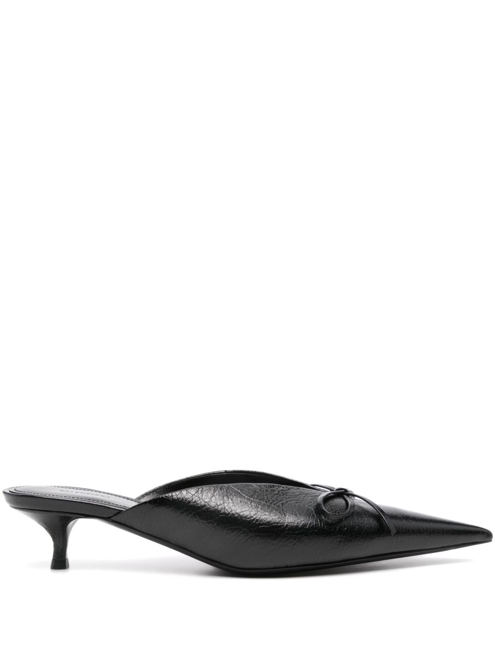 Balenciaga Knife Bow 低跟穆勒鞋（4厘米） - 黑色