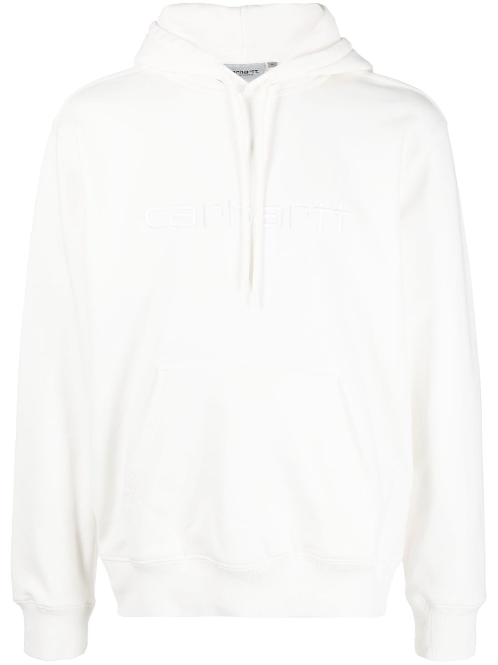 Carhartt WIP logo刺绣棉连帽衫 - 白色