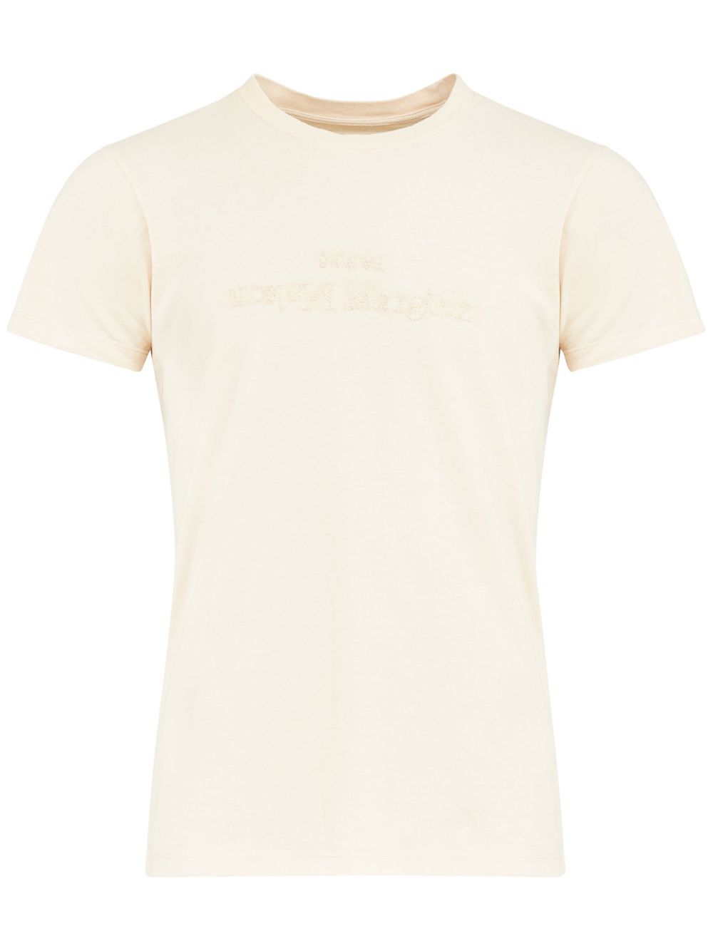 Maison Margiela logo刺绣棉T恤 - 中性色