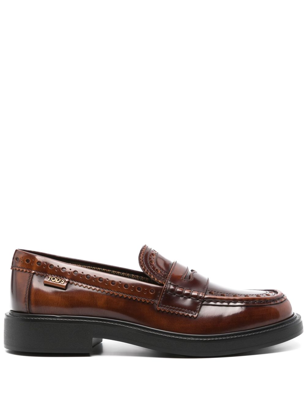 Tod's 渐变色效果乐福鞋 - 褐色