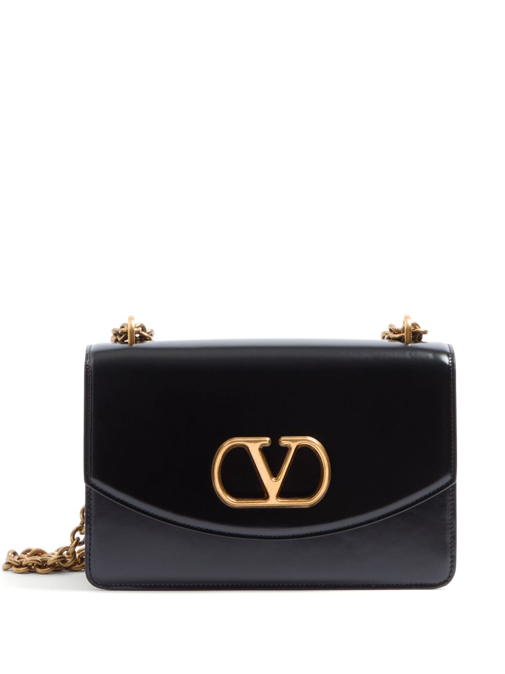 Valentino Garavani Vain 皮质单肩包 - 黑色