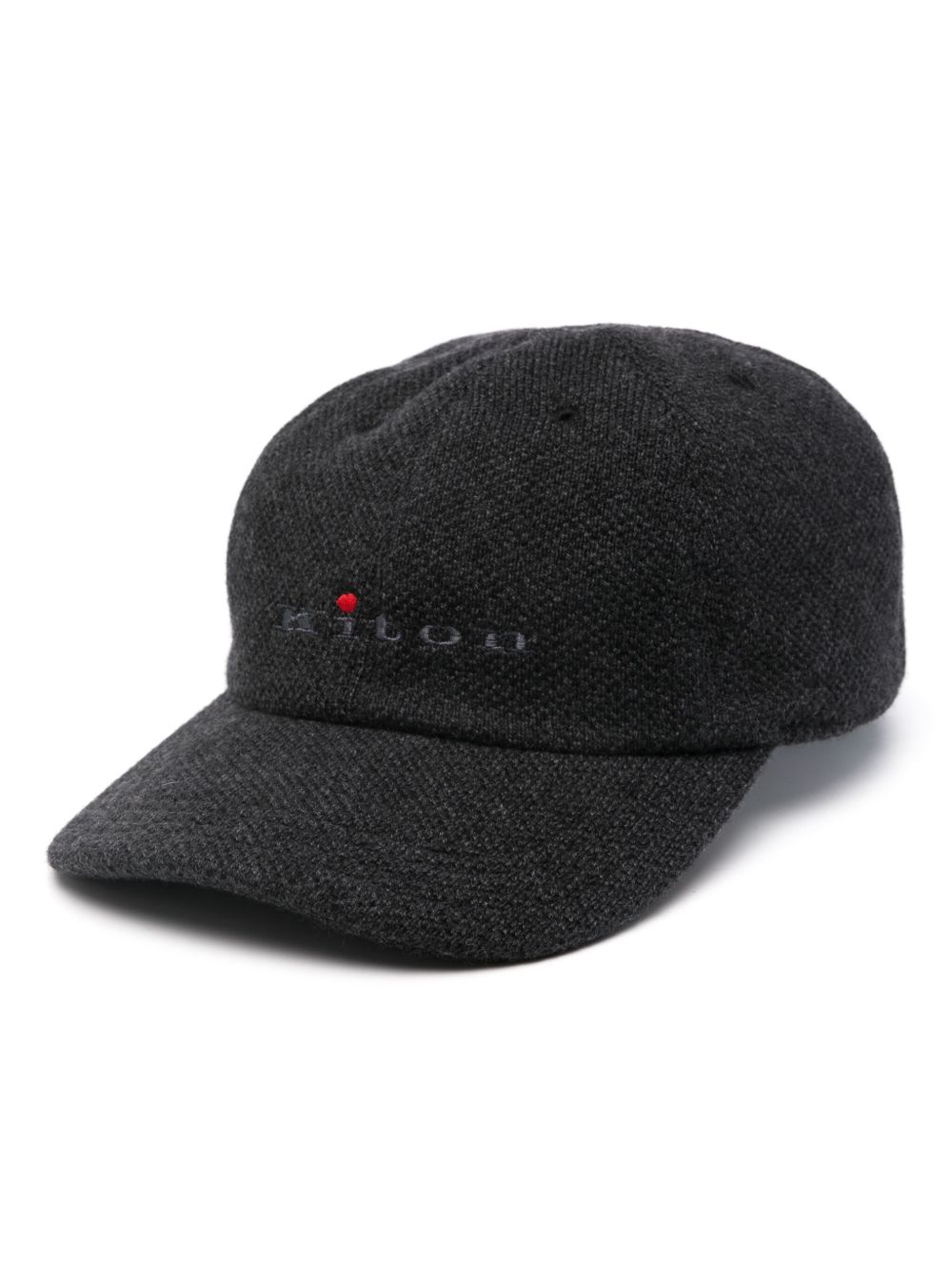 Kiton logo刺绣棒球帽 - 灰色