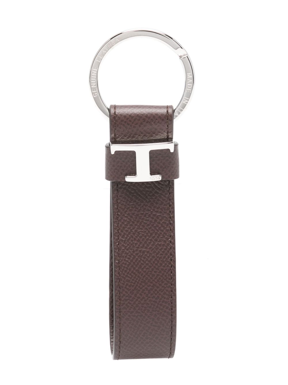 Tod's Timeless logo皮质钥匙扣 - 褐色