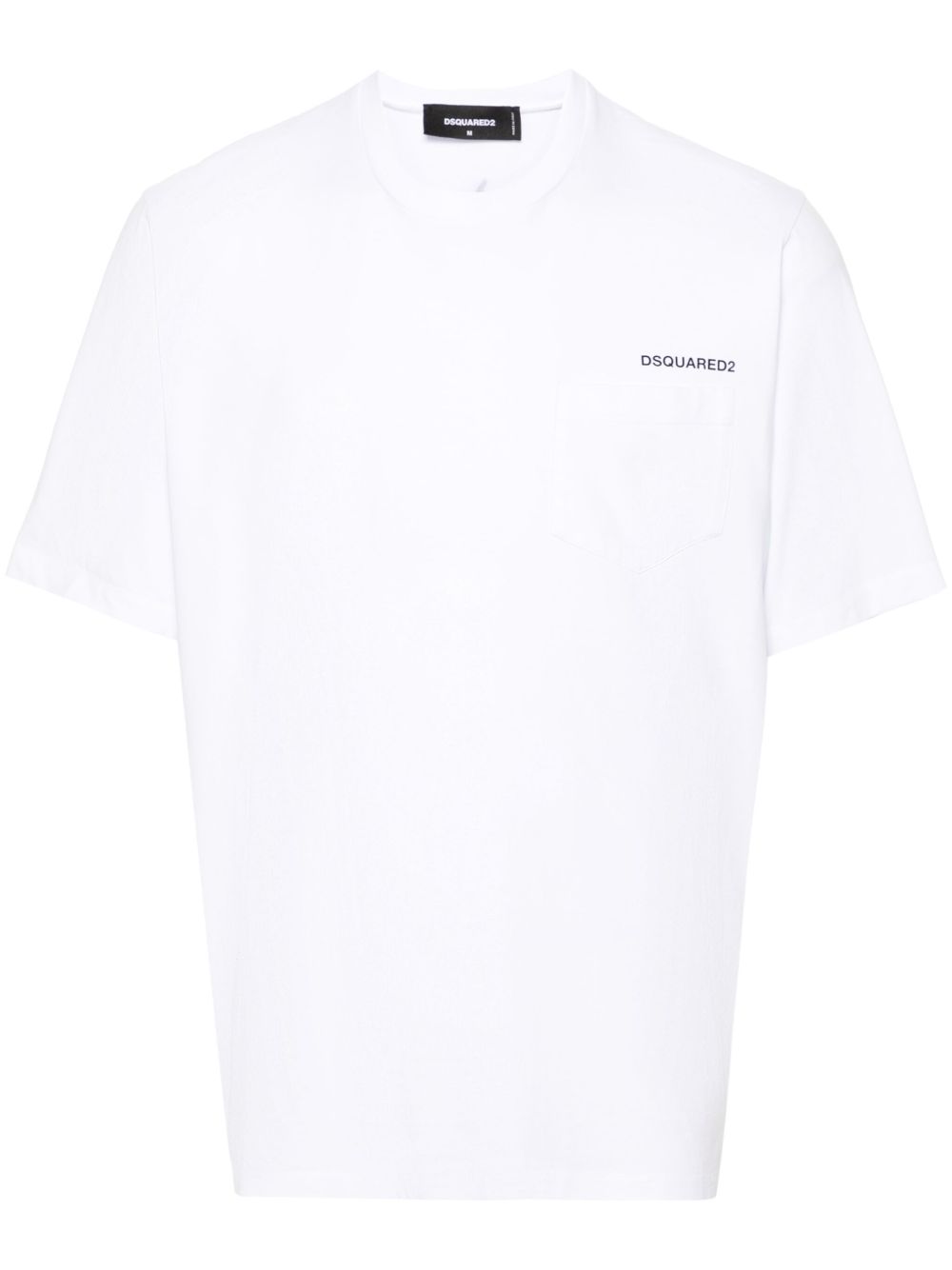 DSQUARED2 logo印花棉T恤 - 白色