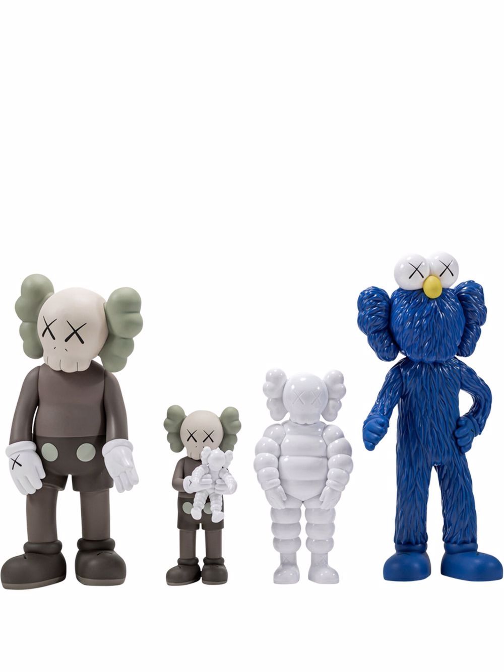 KAWS Companion Family 模型玩具套装 - 蓝色