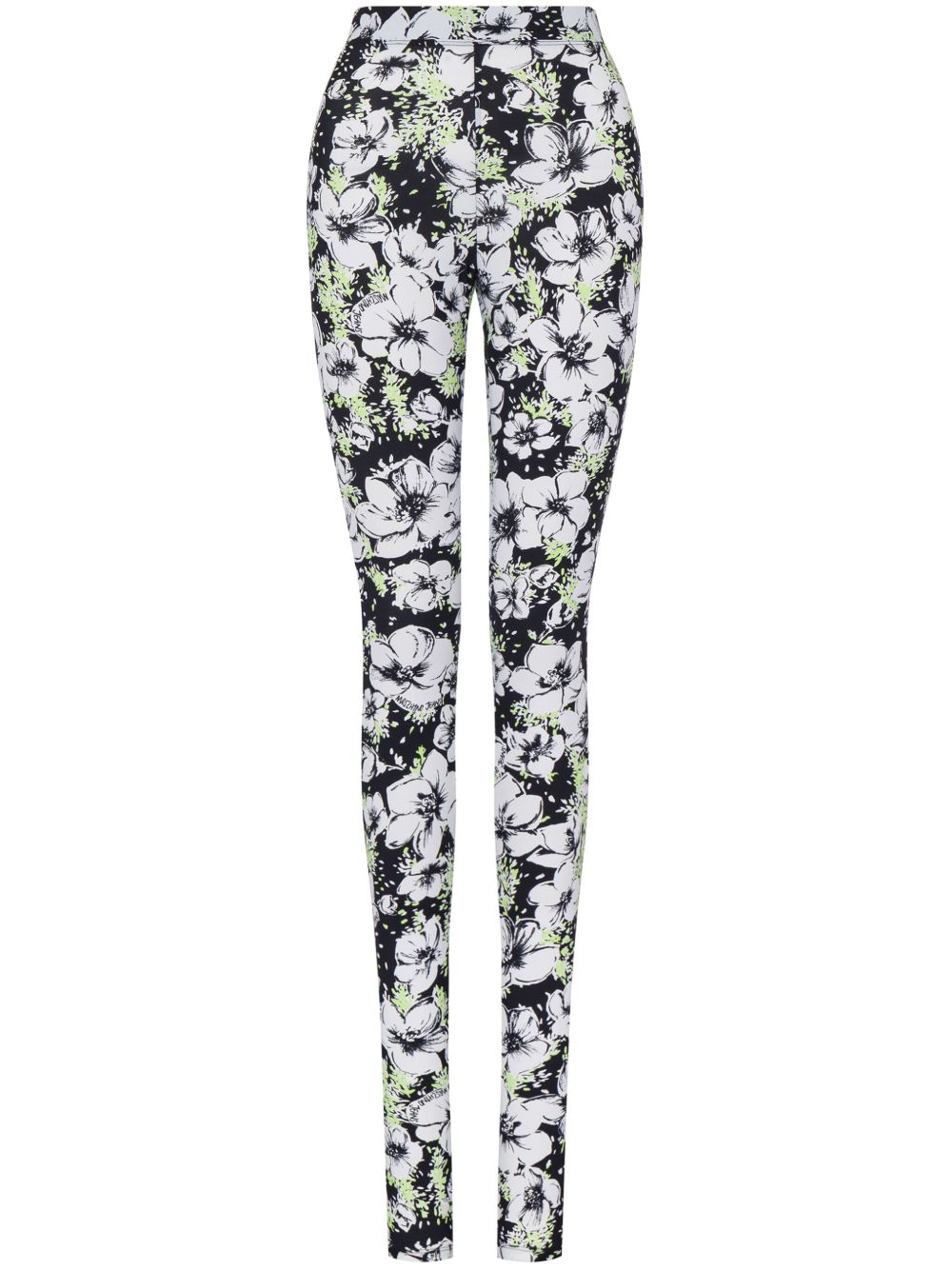 MOSCHINO JEANS 花卉印花打底裤 - 黑色