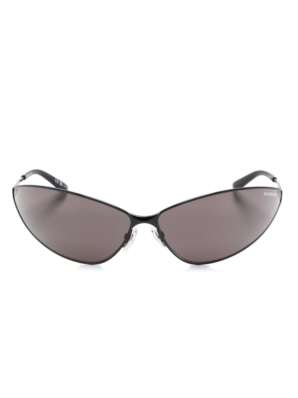 Balenciaga Eyewear Razor 猫眼框太阳眼镜 - 黑色