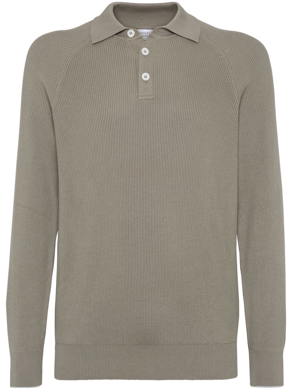 Brunello Cucinelli 罗纹针织polo衫 - 中性色