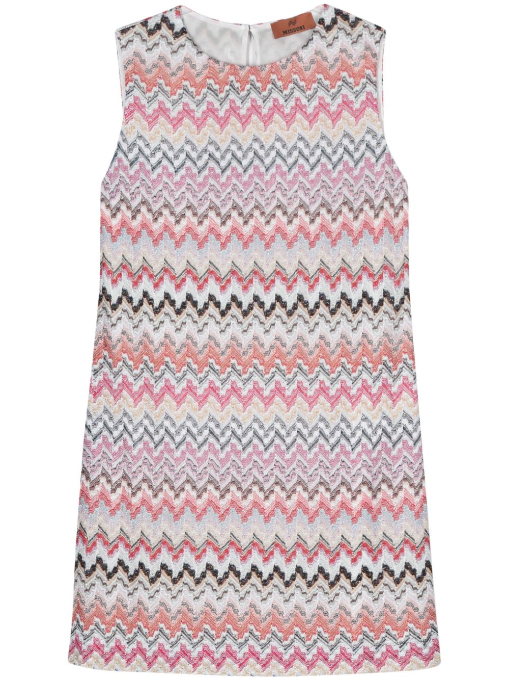 Missoni Z字形图案迷你连衣裙 - 粉色