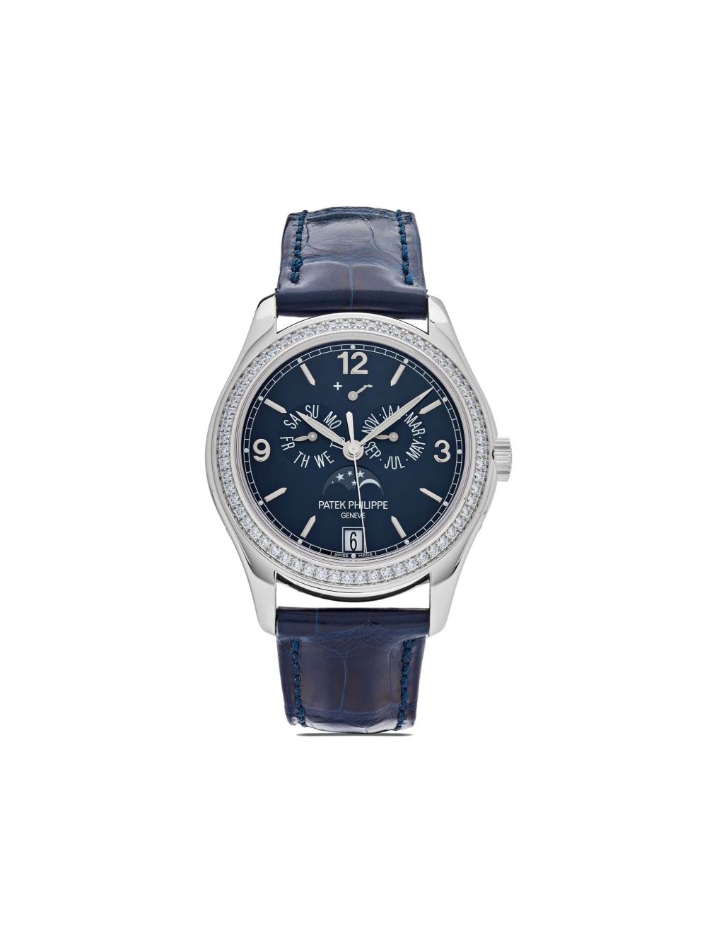 Patek Philippe Complications Annual Calendar Moon Phase 39毫米腕表（2023年典藏款，未经使用） - 蓝色
