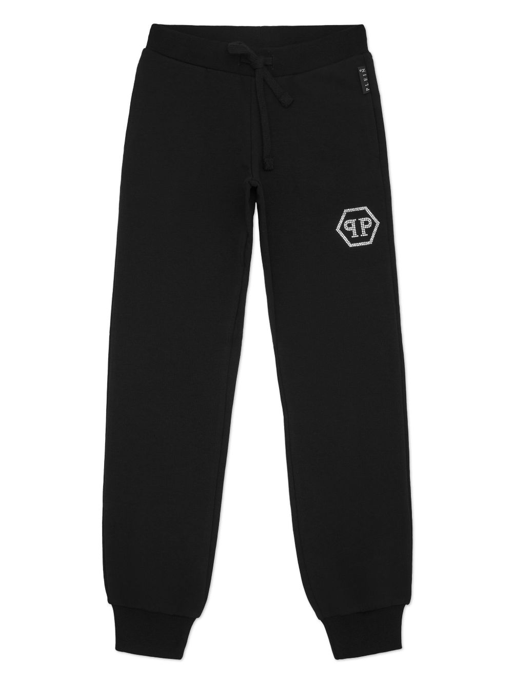 Philipp Plein Junior logo铆钉运动裤 - 黑色