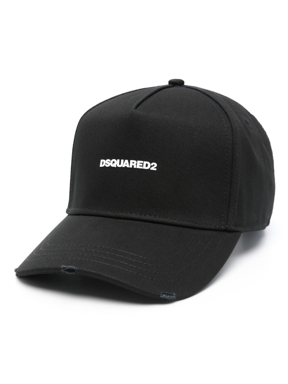 DSQUARED2 橡胶logo棒球帽 - 黑色