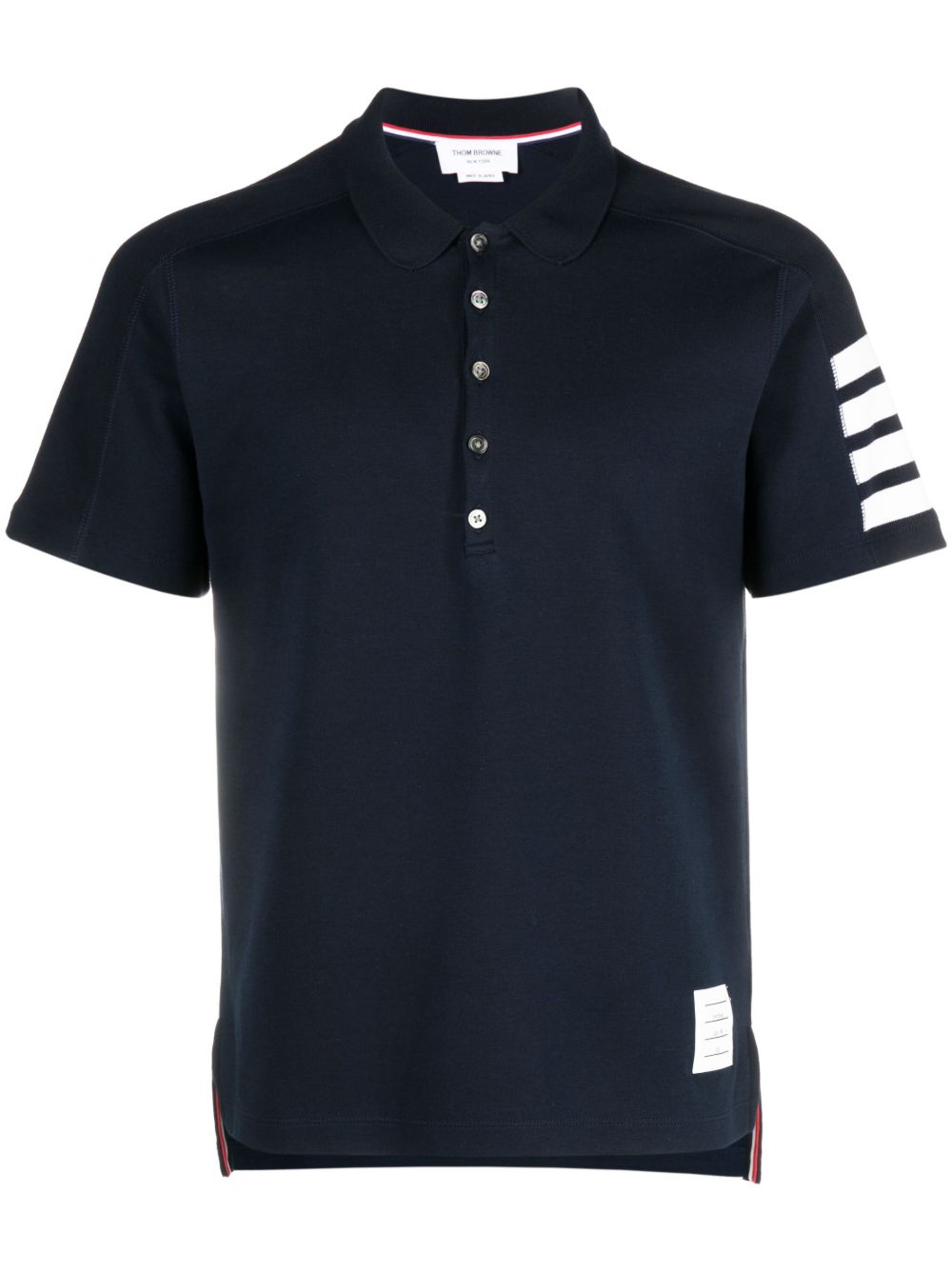 Thom Browne 四条纹polo衫 - 蓝色