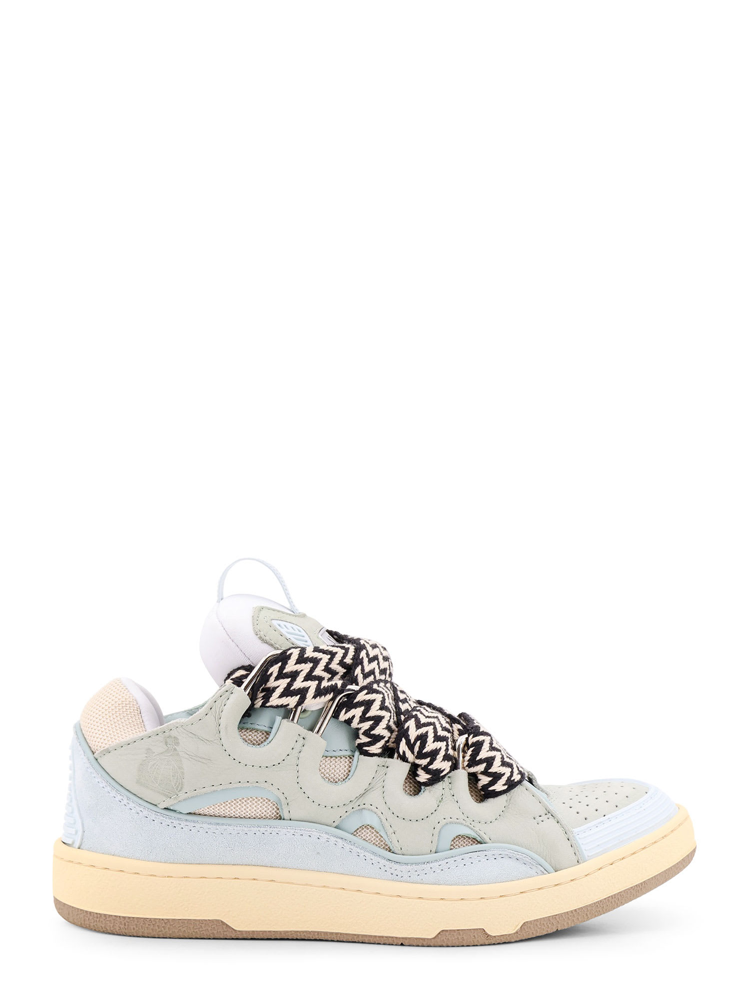Lanvin Curb 皮革运动鞋 网眼设计