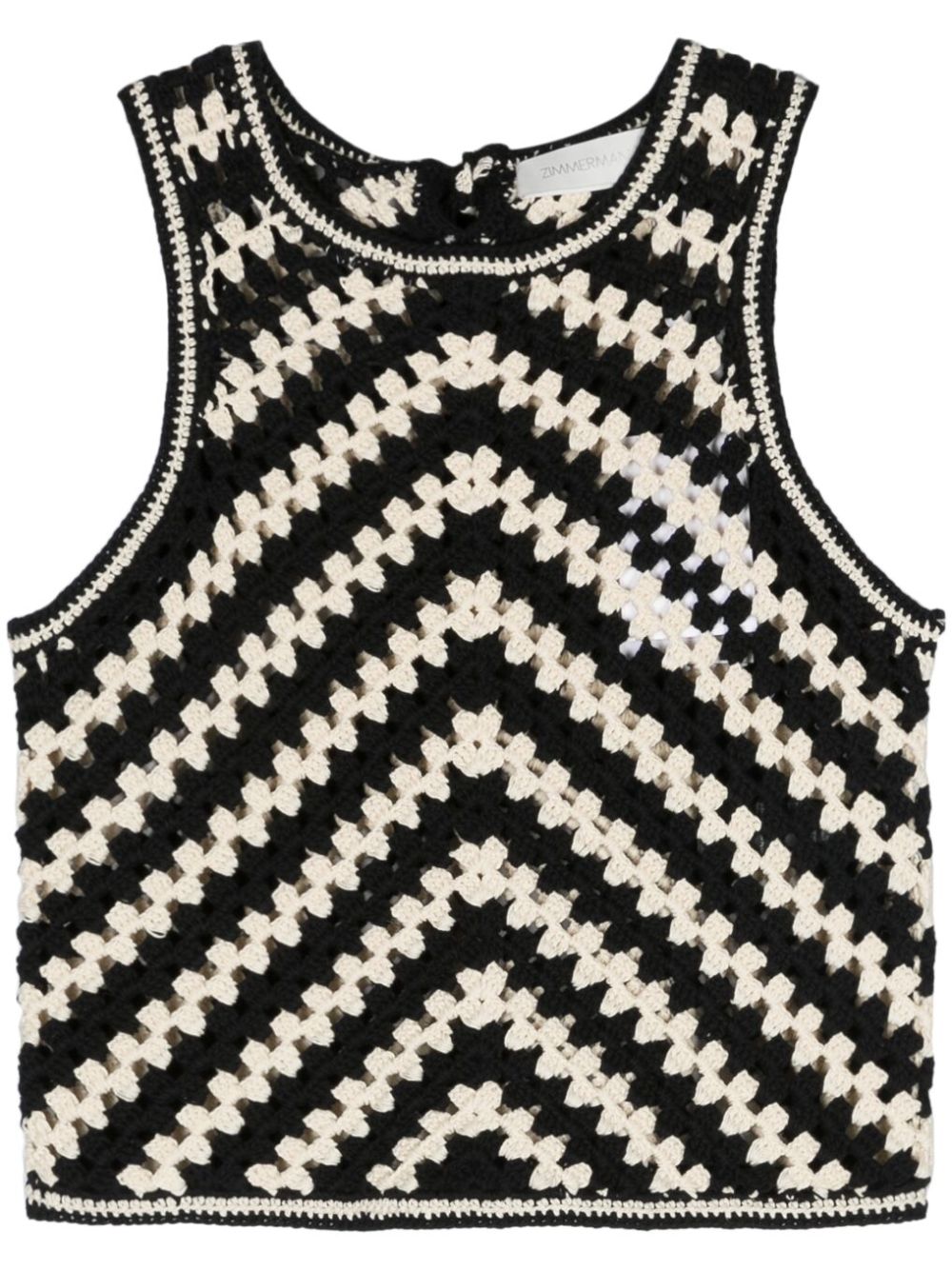 ZIMMERMANN Halliday 钩编针织坦克背心 - 黑色
