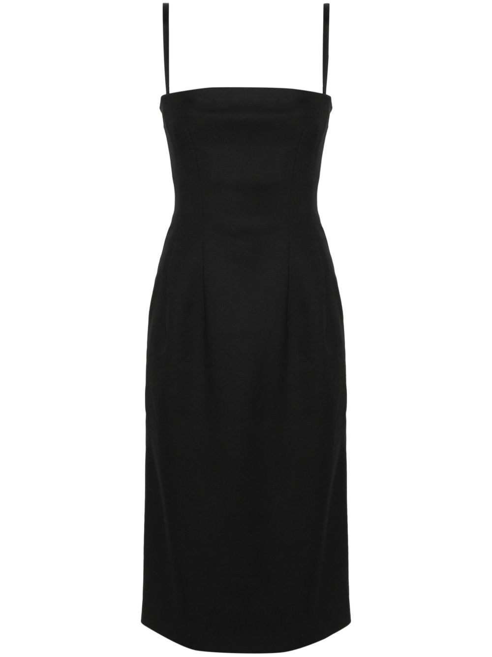 Sportmax Editta 紧胸衣式中长连衣裙 - 黑色